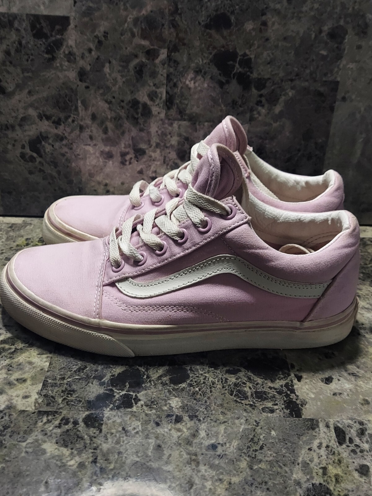 Vans Off The Wall Old Skool Lila Pink Skater Shoes Mens