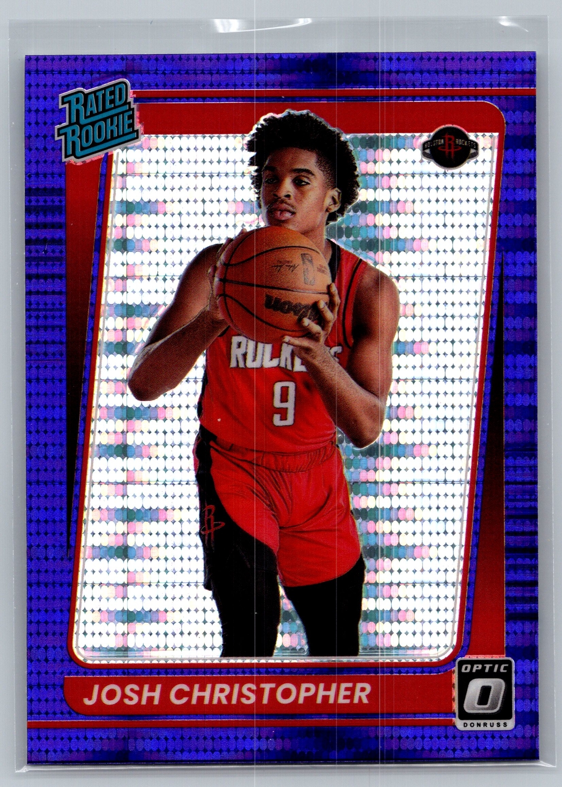 2021-22 Donruss Optic #200 Josh Christopher Target Purple Pulsar Houston Rockets