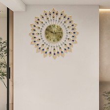26.4 Peacock 3D Wall Clock - Elegant Metal Ho...
