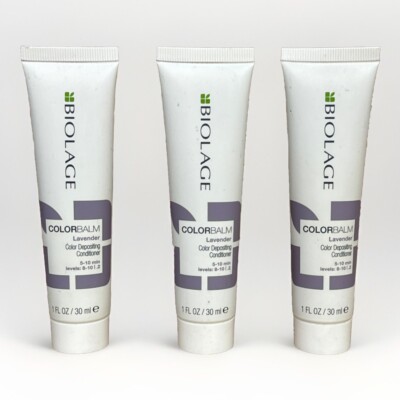 3 Biolage Color Balm Lavender Color Depositing Conditioner 1 Oz. Each