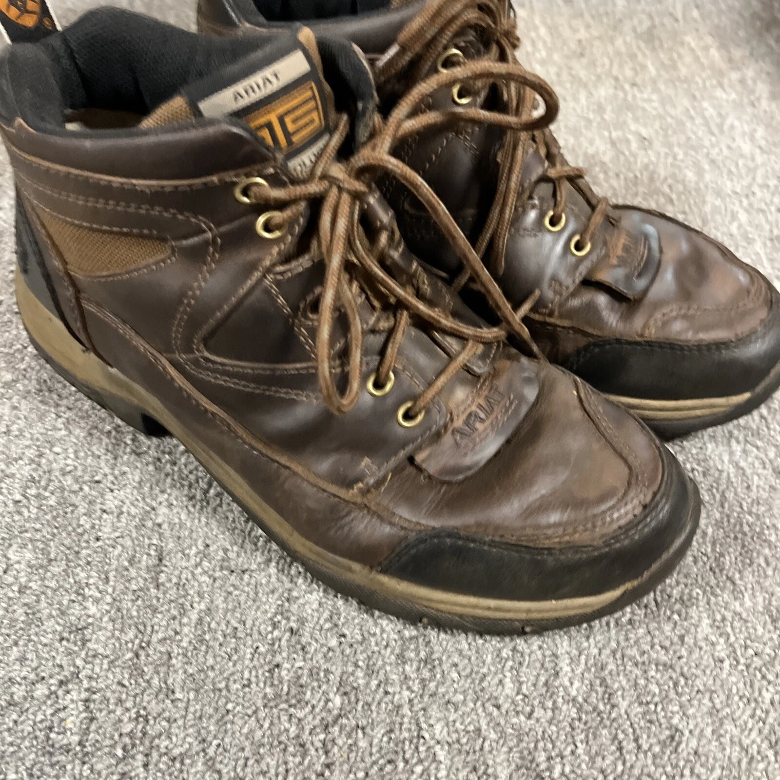ARIAT Boots Men’s 9 Brown Leather ATS All Terrain Hiking Work Camping Comfort