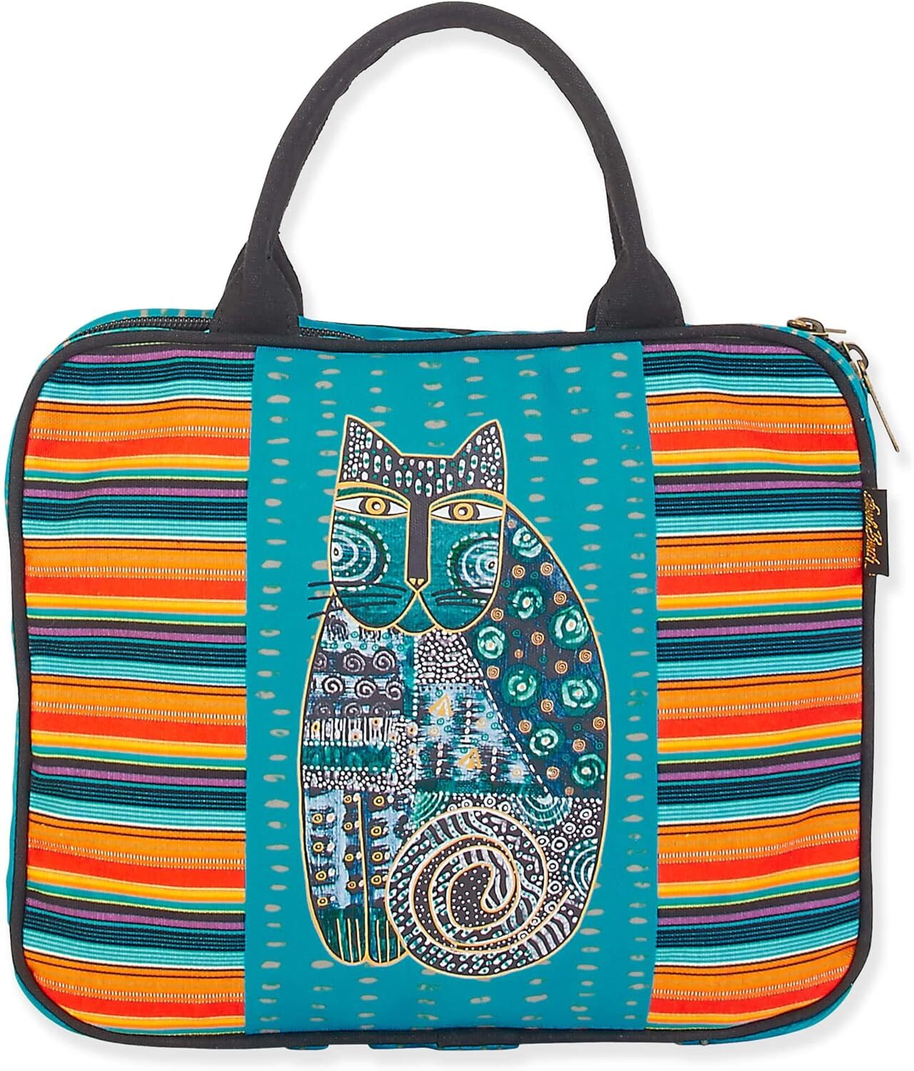 Косметичка для путешествий Laurel Burch Zara Black Cat в полоску