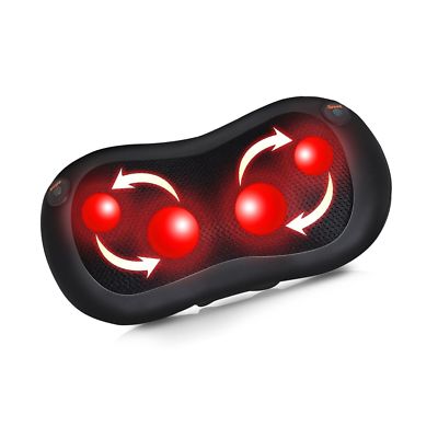 VIKTOR JURGEN Neck Back Massager Pillow w/Heat and Deep Tissue Shiatsu  Relief