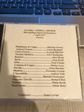 Live Opera Recording CD -1446 Chenier 1977 Arroyo Bergonzi MacNeil Chookasian