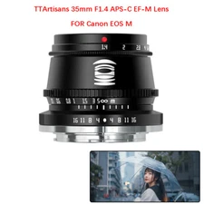 TTArtisans 35mm F1.4 APS-C EF-M Lens for Canon EOS M M1 M2 M3 M5 M6 M50 camera