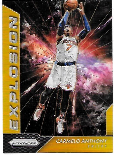 2016-17 PANINI PRIZM BASKETBALL CARMELO ANTHONY EXPLOSION GOLD REFRACTOR 8/10 SP