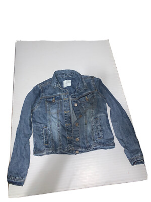 Next Kids Girls Denim Blue Cotton Jacket Coat Size 11 Years Height 145/76