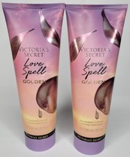 VICTORIA'S SECRET LOT OF 2 LOVE SPELL GOLDEN FRAGRANCE LOTION 8 FL OZ