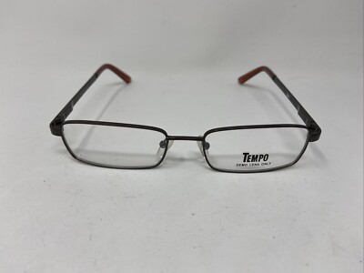 TEMPO EYEWEAR MM9016 BROWN 53-18-140 FLEX HINGE EYEGLASSES YK52