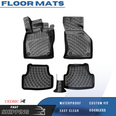 Car Floor Mats Liner for Skoda Karoq 2017-2026 3D Rubber TPE All-Weather Black