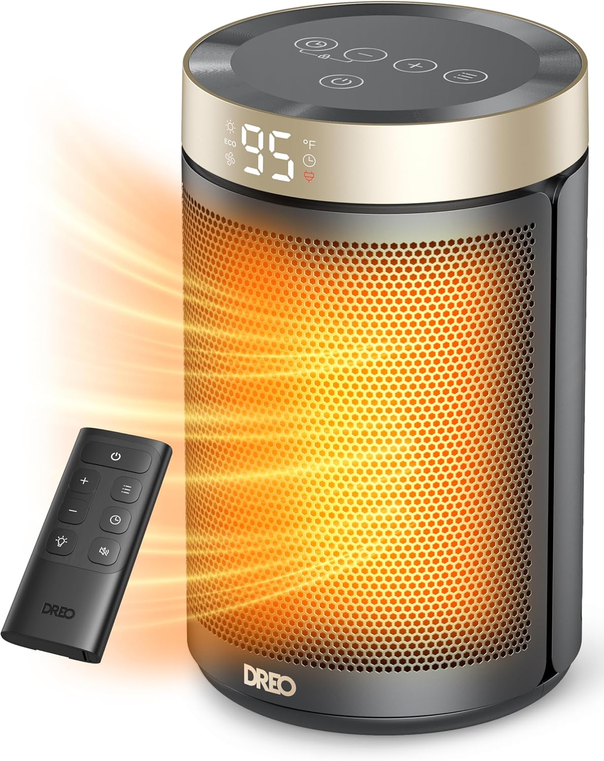Portable Space Heater with Thermostat Remote Control for Indoor Heating-image