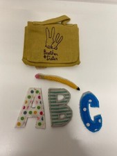 Maileg Bruder & Schwester Rucksack mit Buchstaben Neu mit Etikett