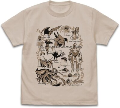 Delicious in Dungeon Monster Encyclopedia T-shirt SAND BEIGE L size (Japan)