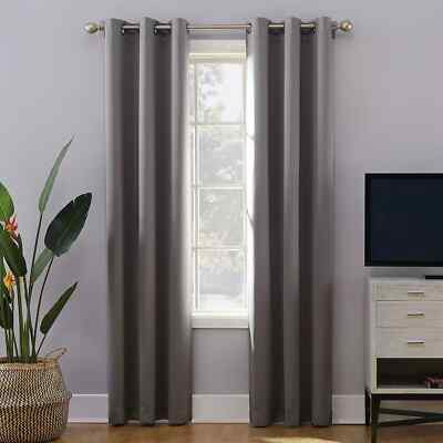 Sun Zero 2-Pack 100% Blackout Theater Grade Norway Grommet Curtain Gray ''80x84''