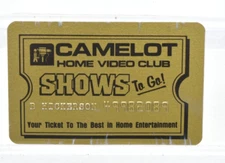 HTF CAMELOT Video Membership Card  Scarce video rental business RARE!