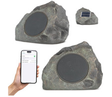 Homewell Solar Rock Bluetooth Speakers 2-Pack Used, Tested, Weatherproof