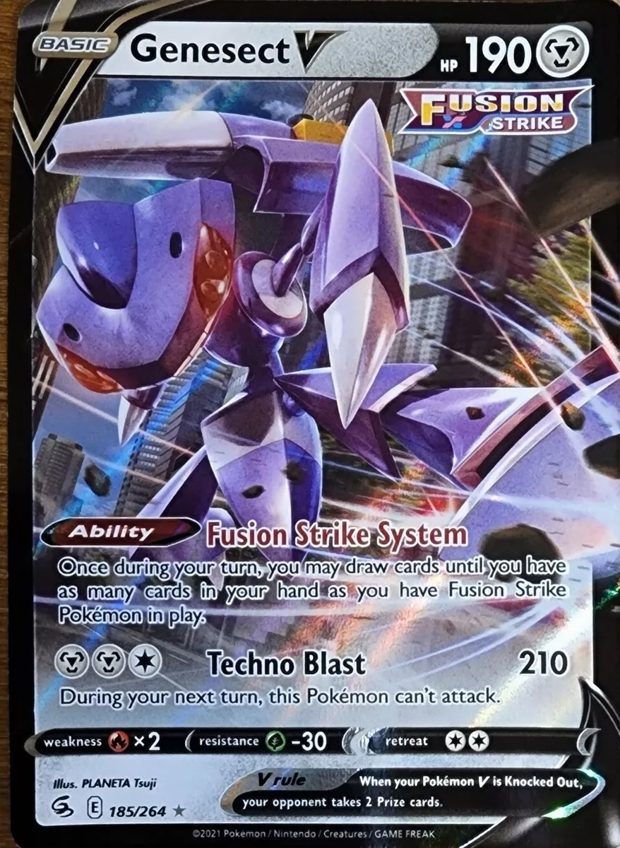 Genesect V 185/264 Fusion Strike Ultra Rare Holo Pokemon Card NM-M