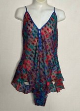 VTG Victoria's Secret Gold Label Womens Lingerie Teddy One Piece Bodysuit Size M