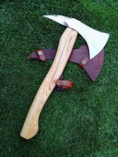 SPIKE HEAD HANDMADE HIGH CARBON STEEL AXE HATCHET INTEGRAL VIKING TOMAHAWK