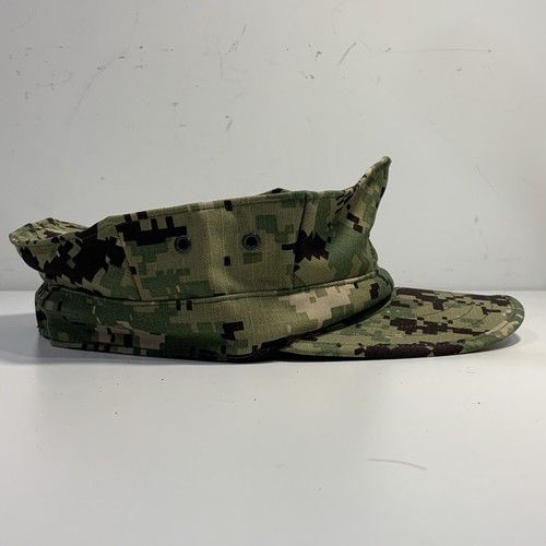 US Navy Work Type Patrol Cap Camouflage Hot Weather Cap Men Adults 7 3/4 Green - Picture 10 of 10