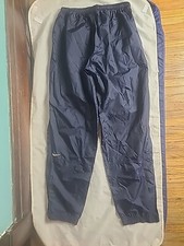 Vintage Nike Track Pants Men's Size Large L Navy Blue Ankle Zip Nylon 90's Logo