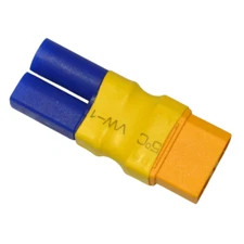 (1) No Wires Connector: Male EC5 to XT90 / XT-90 Female - Heavy Duty Adapter