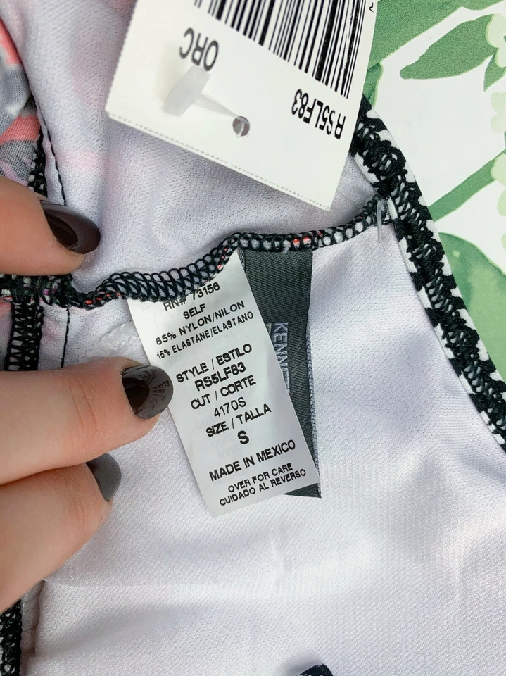 Kenneth Cole Traje de Baño Tankini Top Halter Acolchado Púrpura Naranja RS5LF83 NUEVO talla S Foto 3 de 3