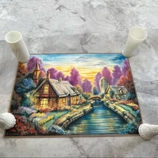 Michael Sharinkski Darices Cottage Lithography / Serigraphy Mixed Media Print