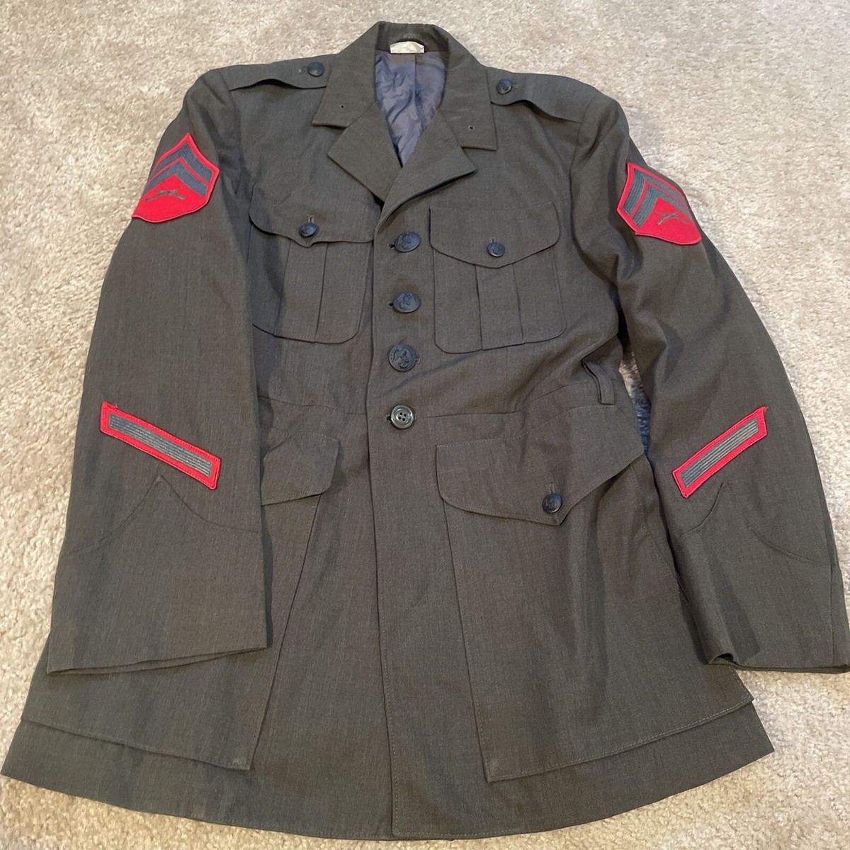 Lot Of 2 USMC Marine Corps Alpha Uniform Sz 38S Corporal
