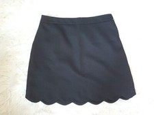 Urban Outfitters zippered scallop edge black mini skirt Size Small