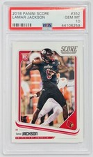 2018 Panini Score Lamar Jackson Rookie RC #352 PSA 10 