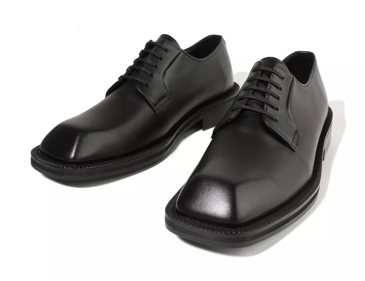 Matte black top mens dress shoes