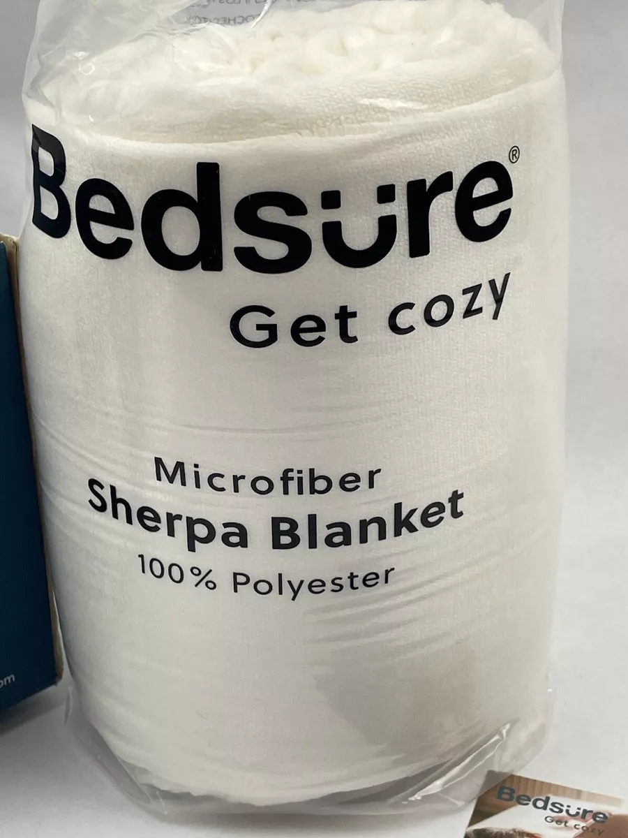 BEDSURE Sherpa Fleece Blanket Throw Size Brown Microfiber Throw