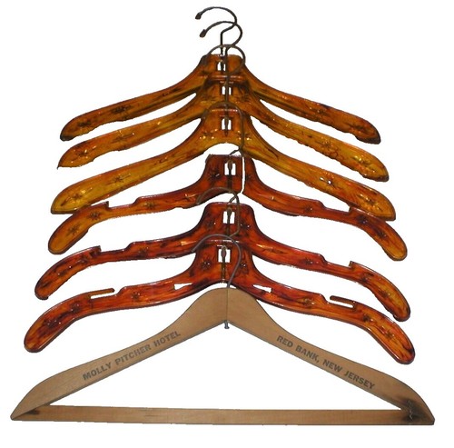 Vintage Annie Rhinehart Black Labrador Wooden Clothes Hanger