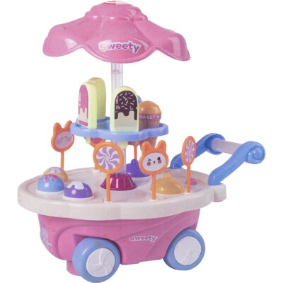 EISWAGEN 360° DREHBARER TROLLEY LICHTER MUSIK KINDER MÄDCHEN SPASS SPIELZEUG WEIHNACHTSGESCHENK