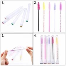 Reusable Eyebrow Brush Tube Glitter Wand Holder For Eyelashes Makeup