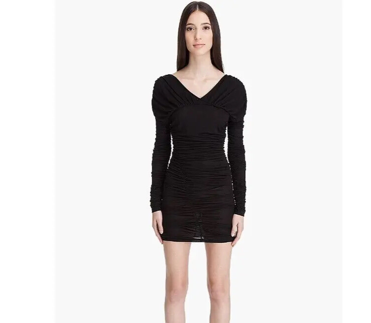 Bird by Juicy Couture Dress Long Sleeves Ruched Waist and Sleeves size M