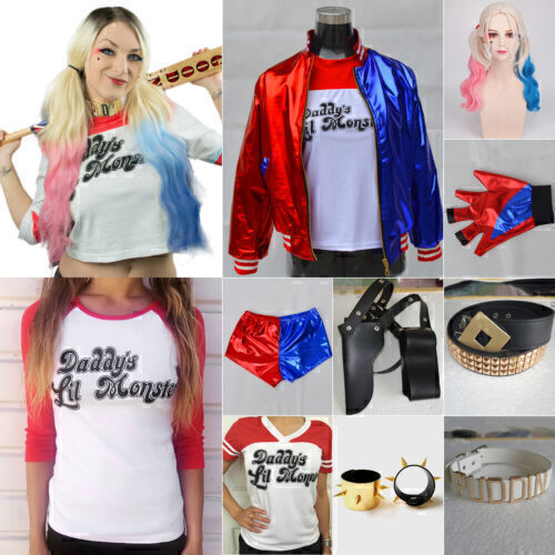 Women Quinn Suicide Squad Cosplay Party Props Fancy Dress Costume Accessories- - Picture 5 of 9