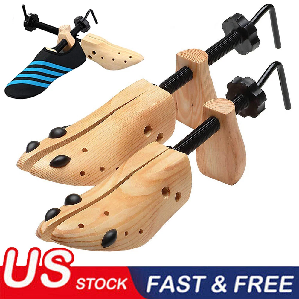 2023 One Pair 2 way Wooden Adjustable Shoe Stretcher for Men Women