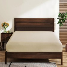 Shunjie.Home Full Size 100 Egyptian Cotton Fitted Sheet 600 Thread Count 16
