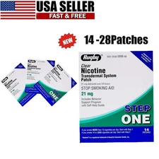 New In Box Rugby 21mg Nicotine Transdermal System Patch - 14-28 Count Exp 4/27