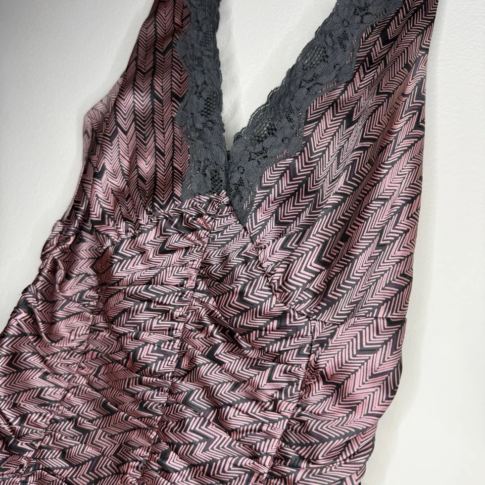 Top de encaje púrpura The Limited seda acanalada talla pequeña vintage Y2k Fairy Grunge Foto 3 de 4