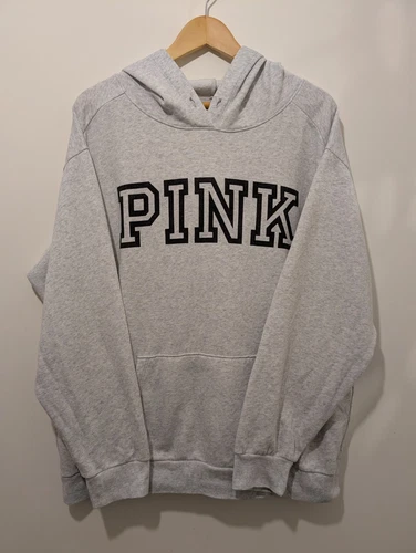 UNDERCOVER Felpa con cappuccio Victoria Secrets ROSA donna taglia XL grigia