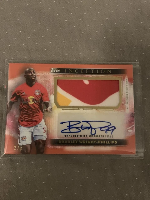 2025 TOPPS MLS INCEPTION BRADLEY WRIGHT-PHILLIPS ORANGE JUMBO RELIC AUTO 2/5