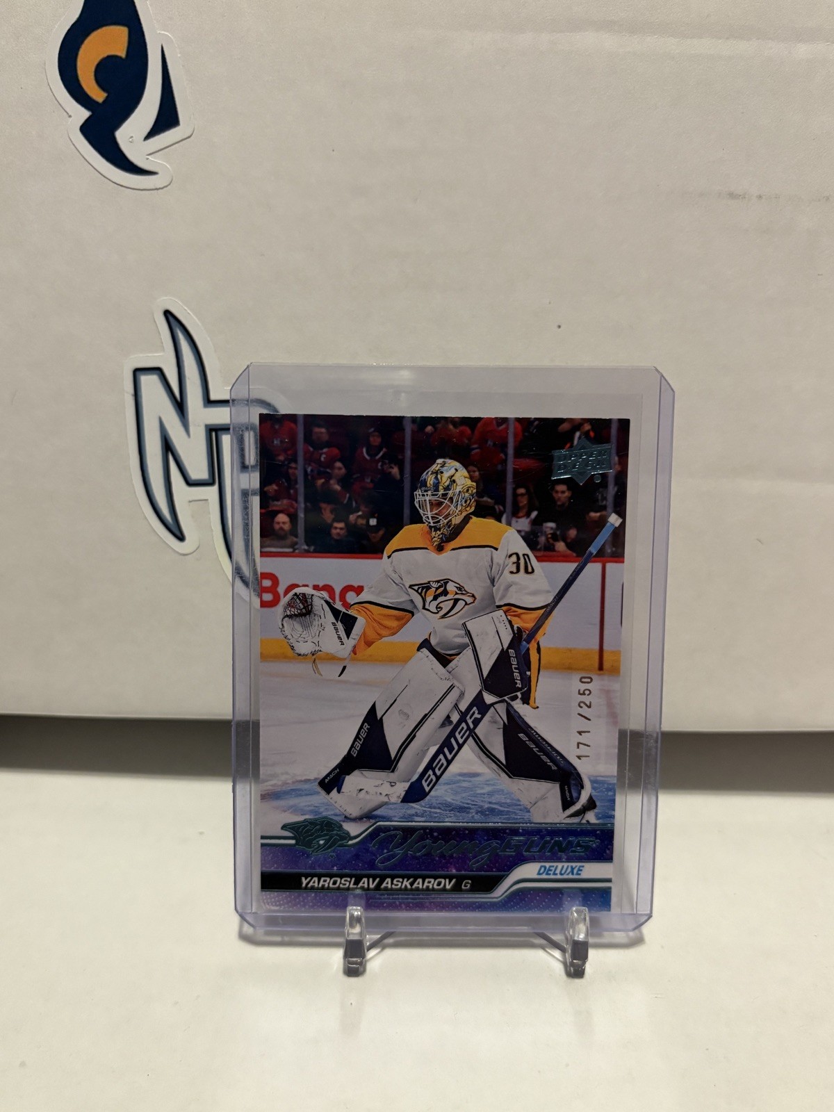 2023 Upper Deck Series 1 Young Guns Deluxe /250 Yaroslav Askarov #204 Rookie RC