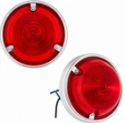 Tail Stop Lights Fits for RV Vintage Trailer  2PCS 12V Red