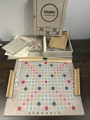 Scrabble Classic Collectors Edition Crossword Game Hasbro Book Shelf Complete X3