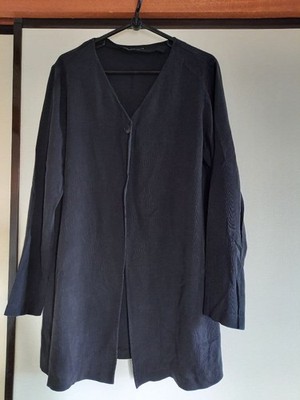 Cacharel Black Long Sleeve No-Collar Jacket Size 38 M