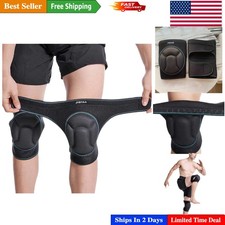 Non-Slip Cleaning Knee Pads with Adjustable Straps for All Ages, Black Size S