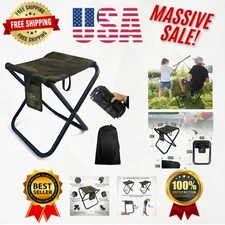 Versatile 450lbs Capacity Camping Stool, Foldable 13 Inch with Easy Carry Bag